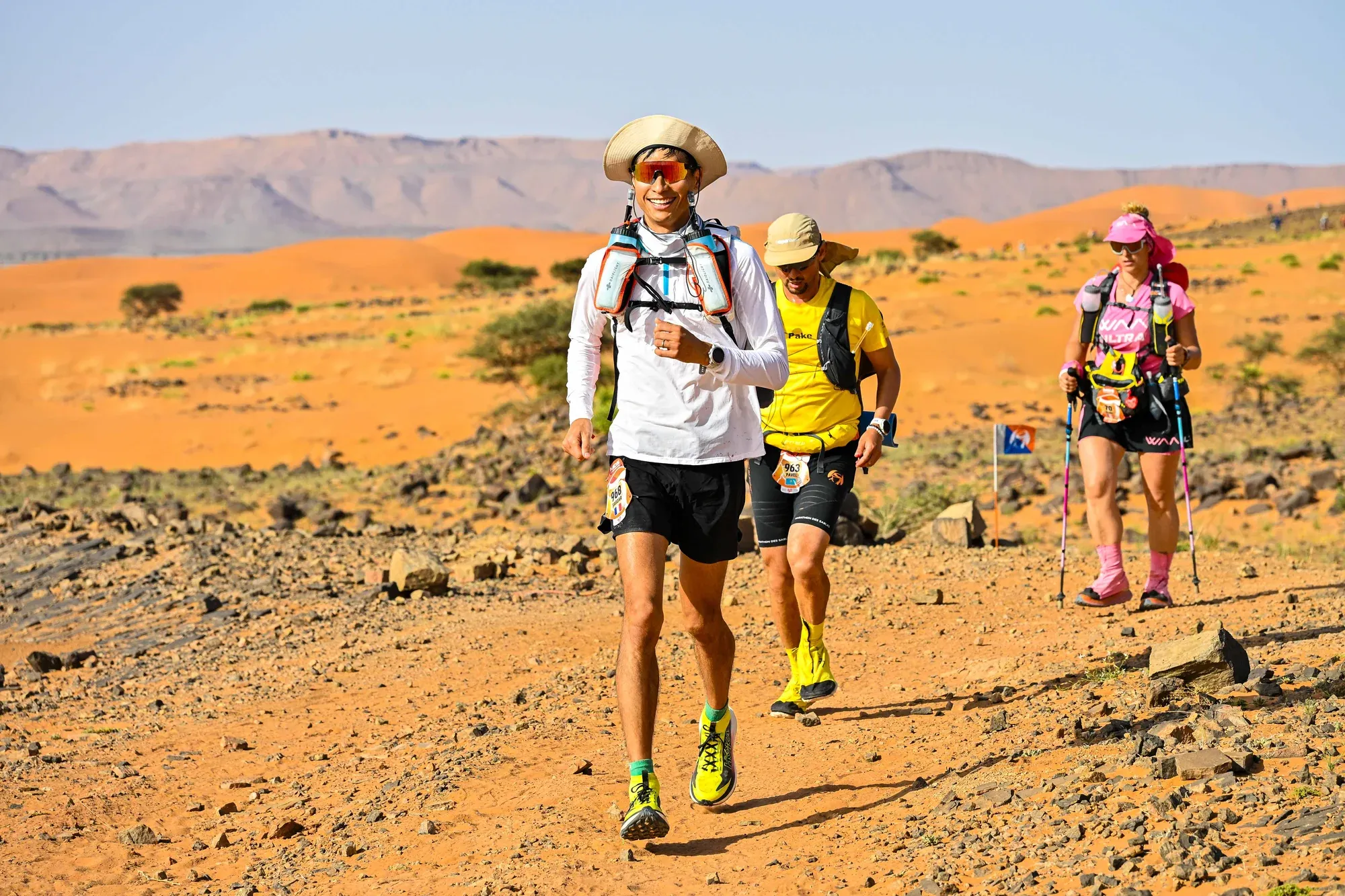 Orange sand dunes at MDS 2026